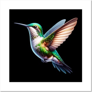 Flying Hummingbird Posters and Art